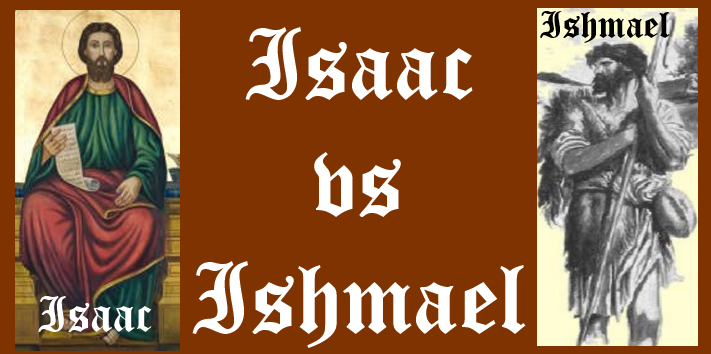 Image result for photo Isaac and Ishmael